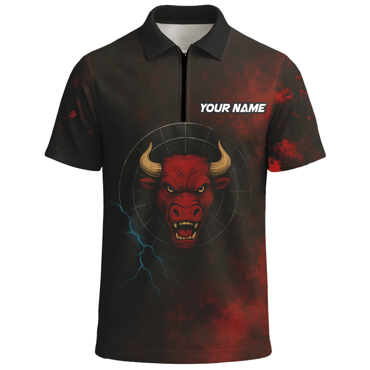 Herren Personalisiertes Red Bull Dart - Polohemd Grunge Schwarz - Rot L3480 - Outfitsuche
