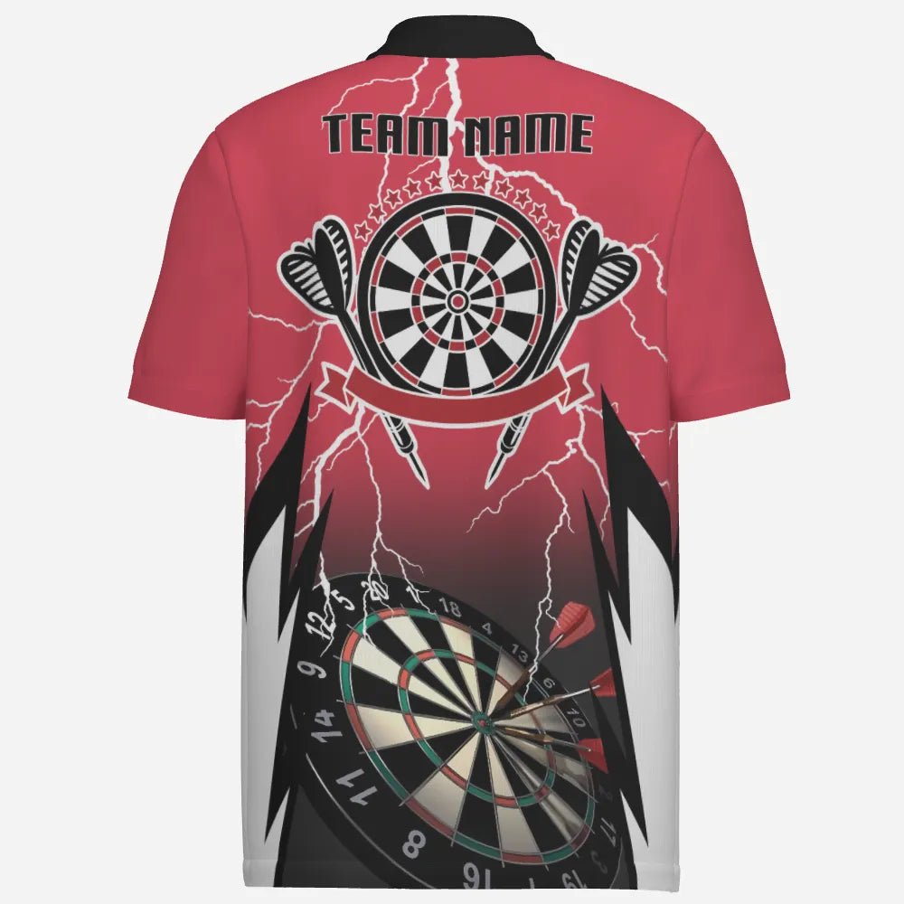 Herren Personalisiertes Rotes Blitz-Darts Polo Shirt, Individuelles Thunder Darts Trikot für Männer T0334 - Outfitsuche