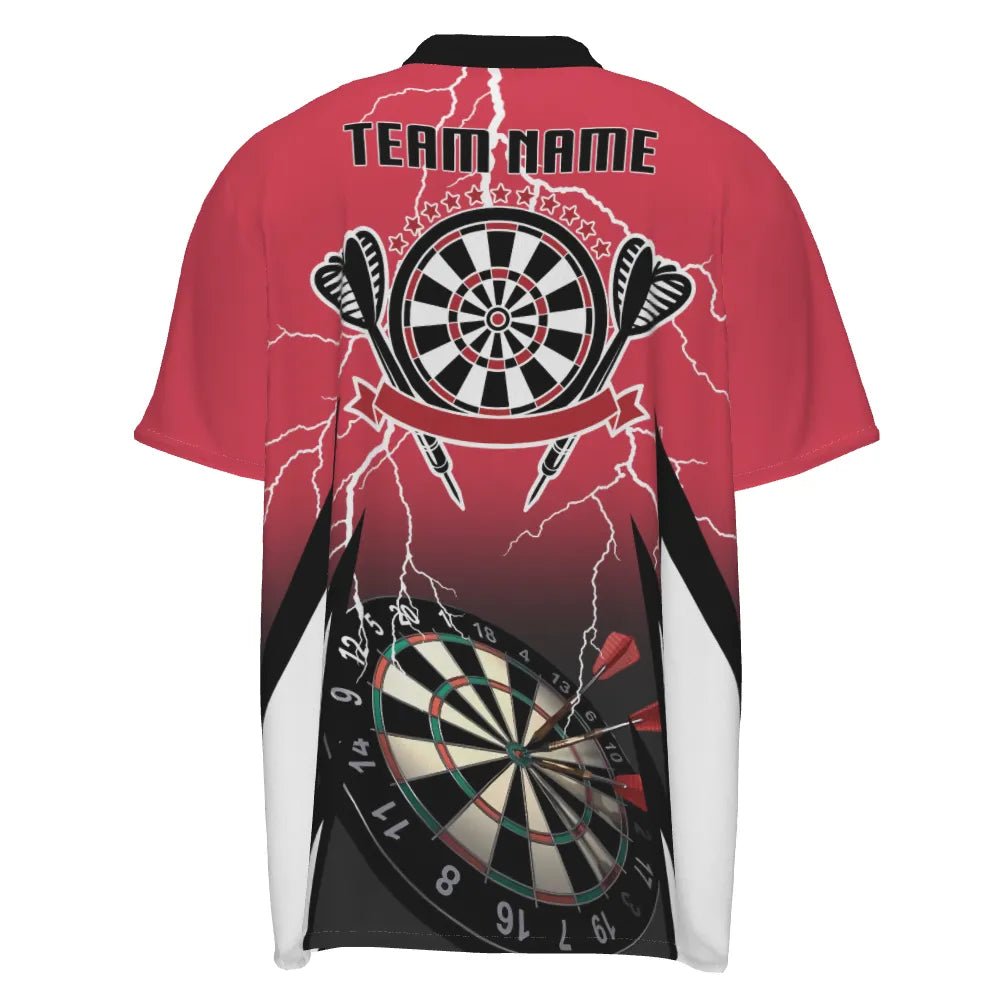 Herren Personalisiertes Rotes Blitz-Darts Polo Shirt, Individuelles Thunder Darts Trikot für Männer T0334 - Outfitsuche