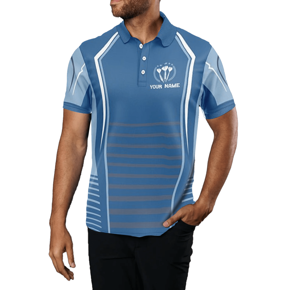 Herren Polo - Dartshirt in Blau, Dart - Trikot K739 - Outfitsuche