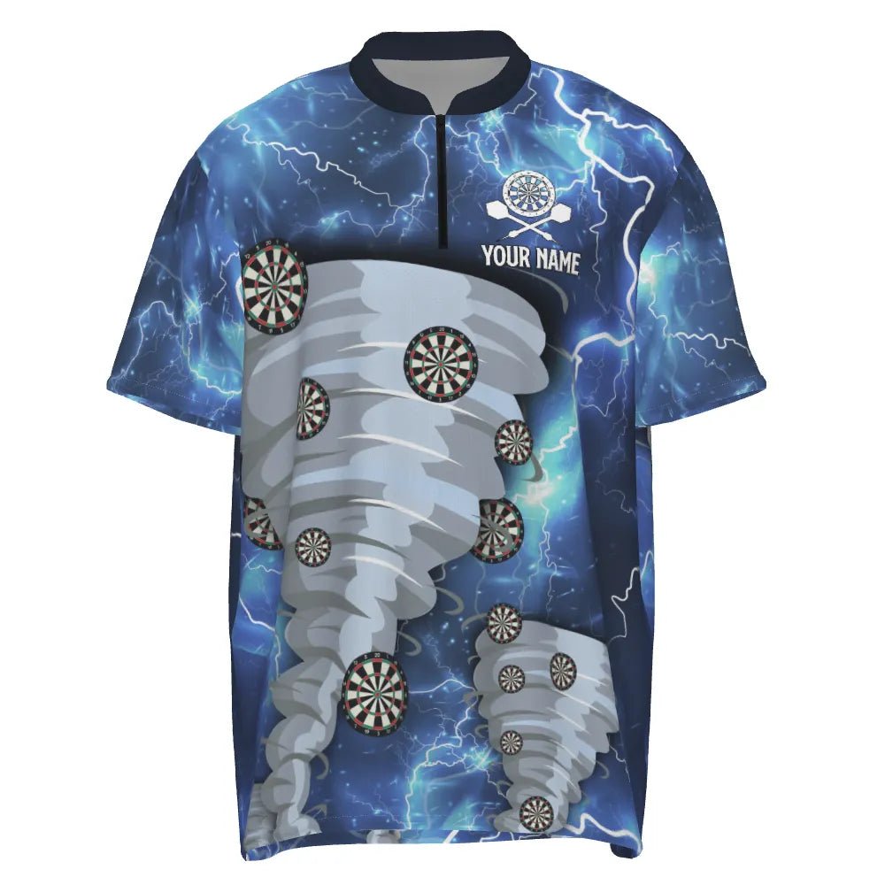 Herren Polo-Shirt "Blue Thunder Lightning Darts" - Individuell gestaltete Sturm-Dartshirts für Männer - Darttrikot D636 - Outfitsuche