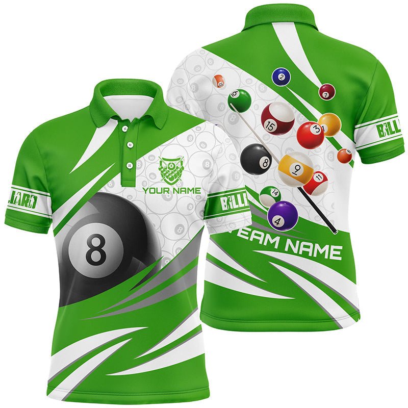 Herren Polo - Shirt in Grün mit 3D 8 - Ball - Motiv T1172 - Outfitsuche