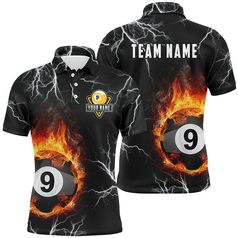 Herren Polo - Shirt mit Feuerflammen - Motiv für 9 - Ball Billard V0110 - Outfitsuche