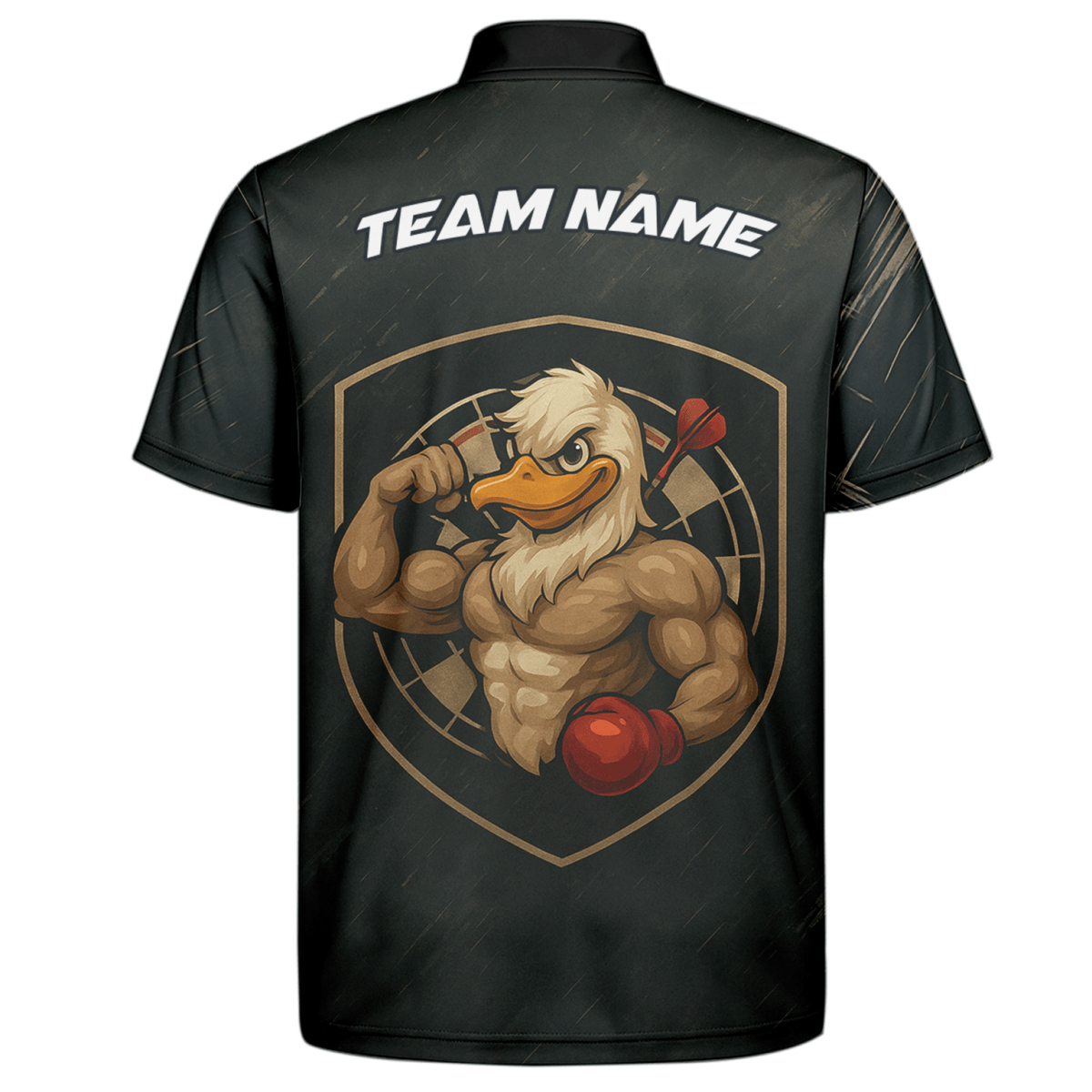 Herren Polo Shirt Muscle Duck Dart Motiv Personalisiert mit Name und Team Dunkelgrau L5012 - Outfitsuche