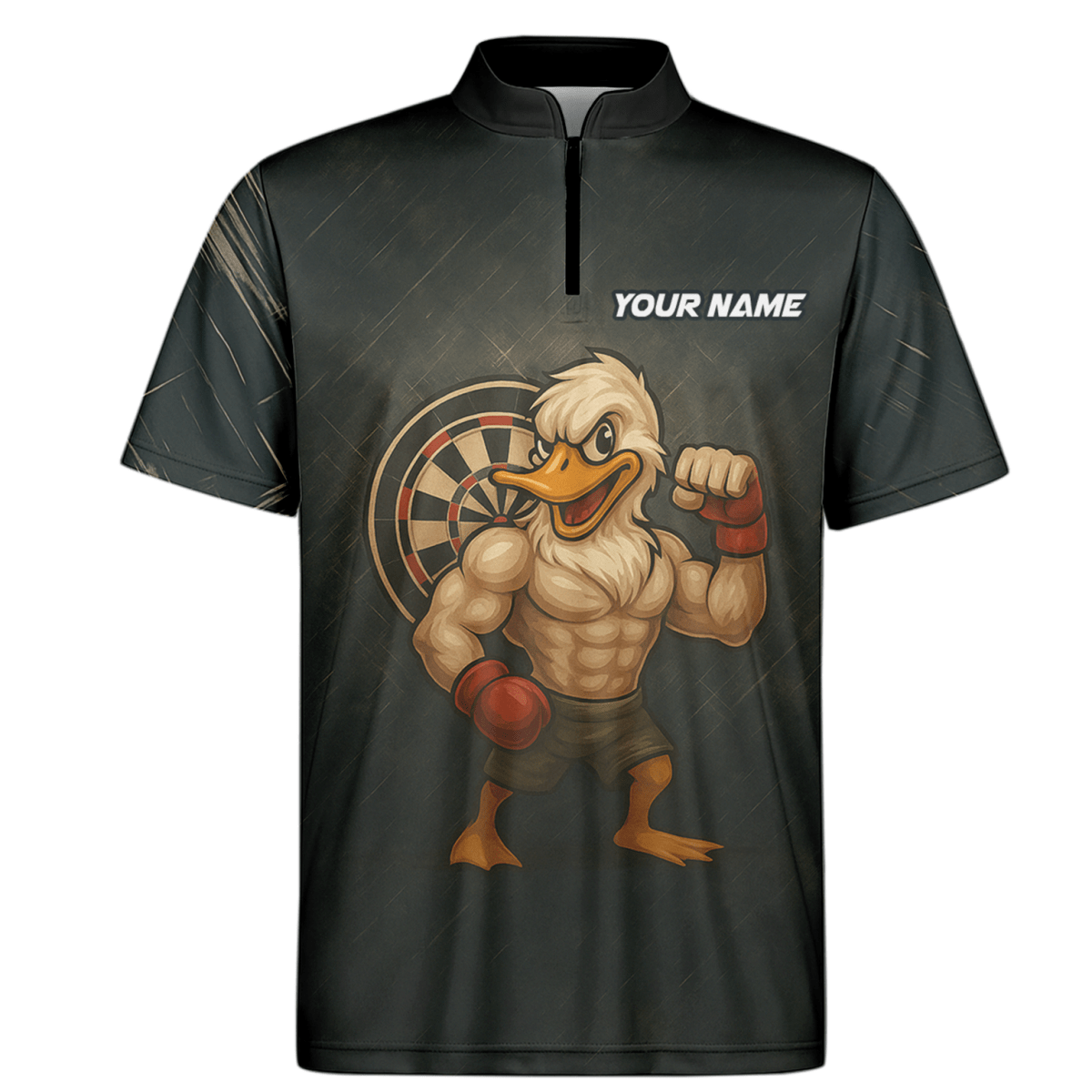 Herren Polo Shirt Muscle Duck Dart Motiv Personalisiert mit Name und Team Dunkelgrau L5012 - Outfitsuche