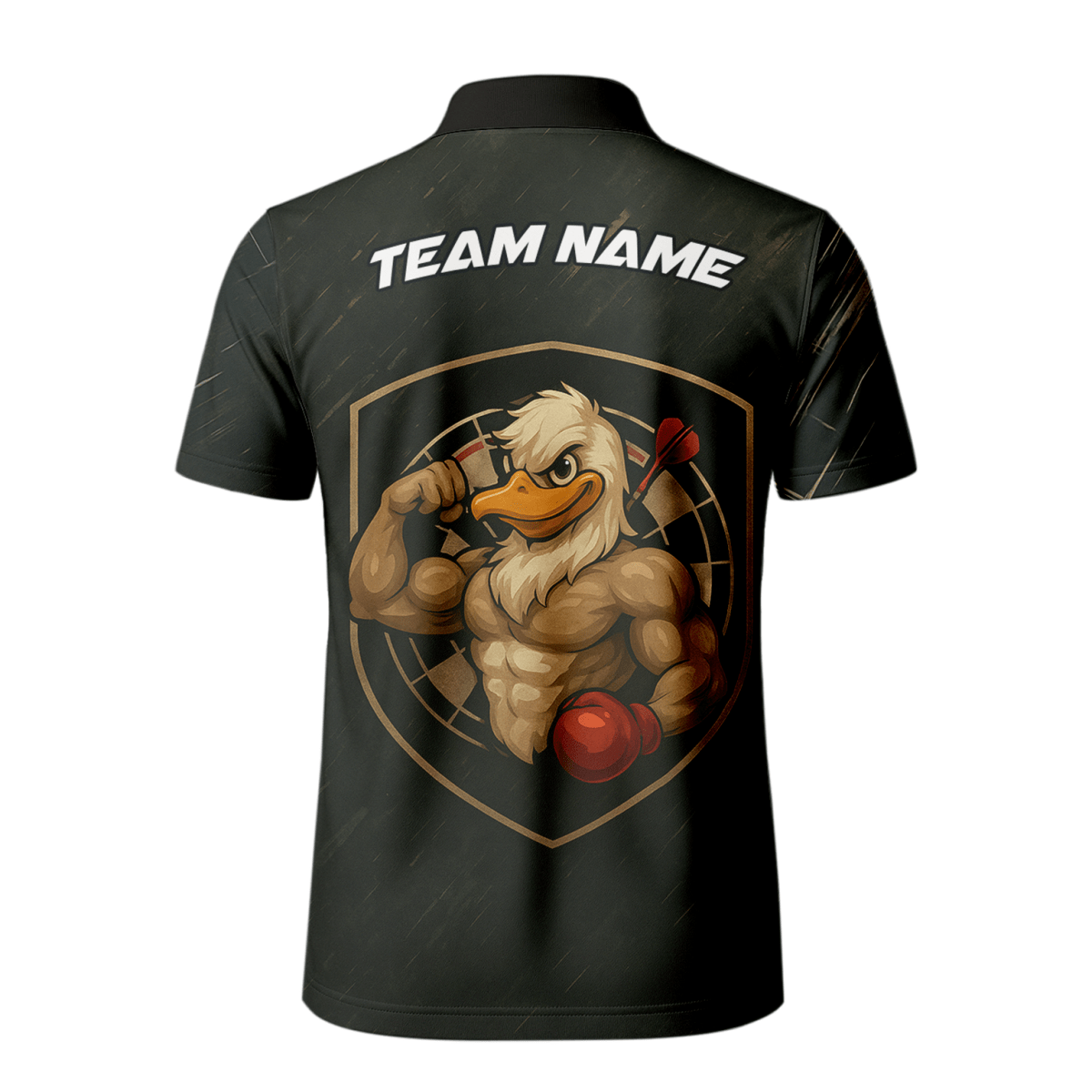 Herren Polo Shirt Muscle Duck Dart Motiv Personalisiert mit Name und Team Dunkelgrau L5012 - Outfitsuche