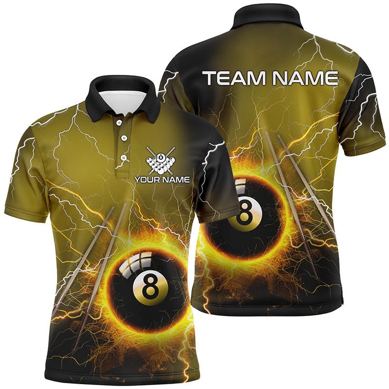 Herren Polo - Shirt Yellow Thunder mit 8 - Ball - Motiv V1172 - Outfitsuche