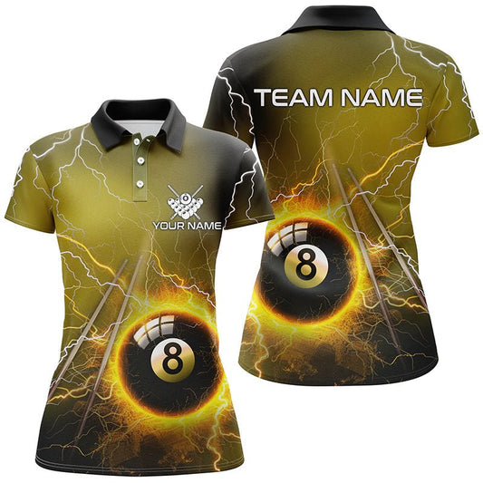 Herren Polo - Shirt Yellow Thunder mit 8 - Ball - Motiv V1172 - Outfitsuche