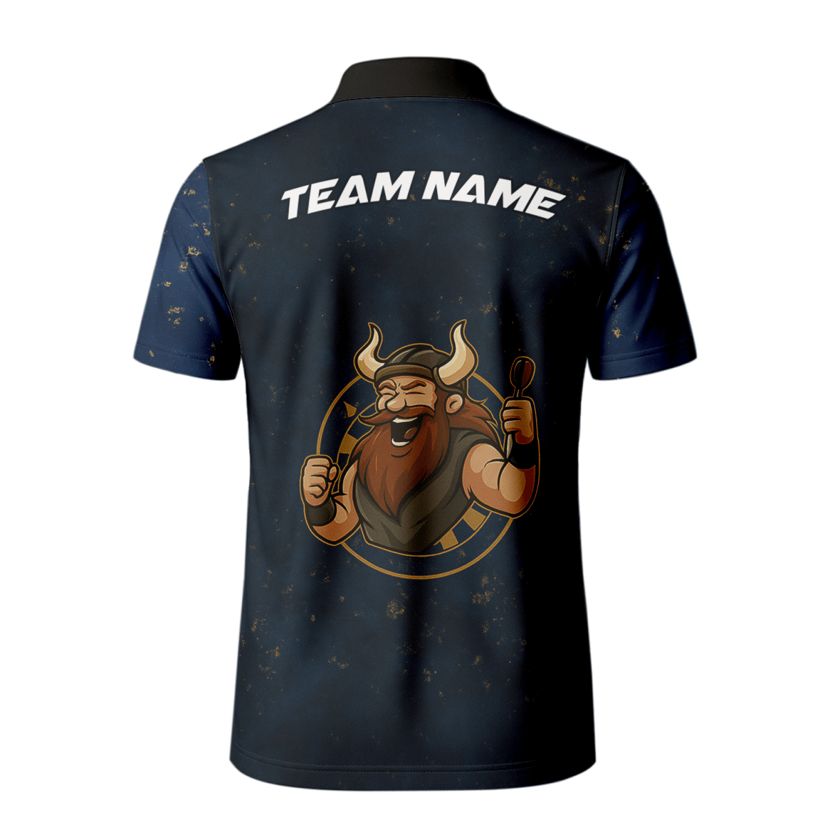 Herren Poloshirt Personalisiert mit Wikinger & Dart Motiv Marineblau D8734 - Outfitsuche