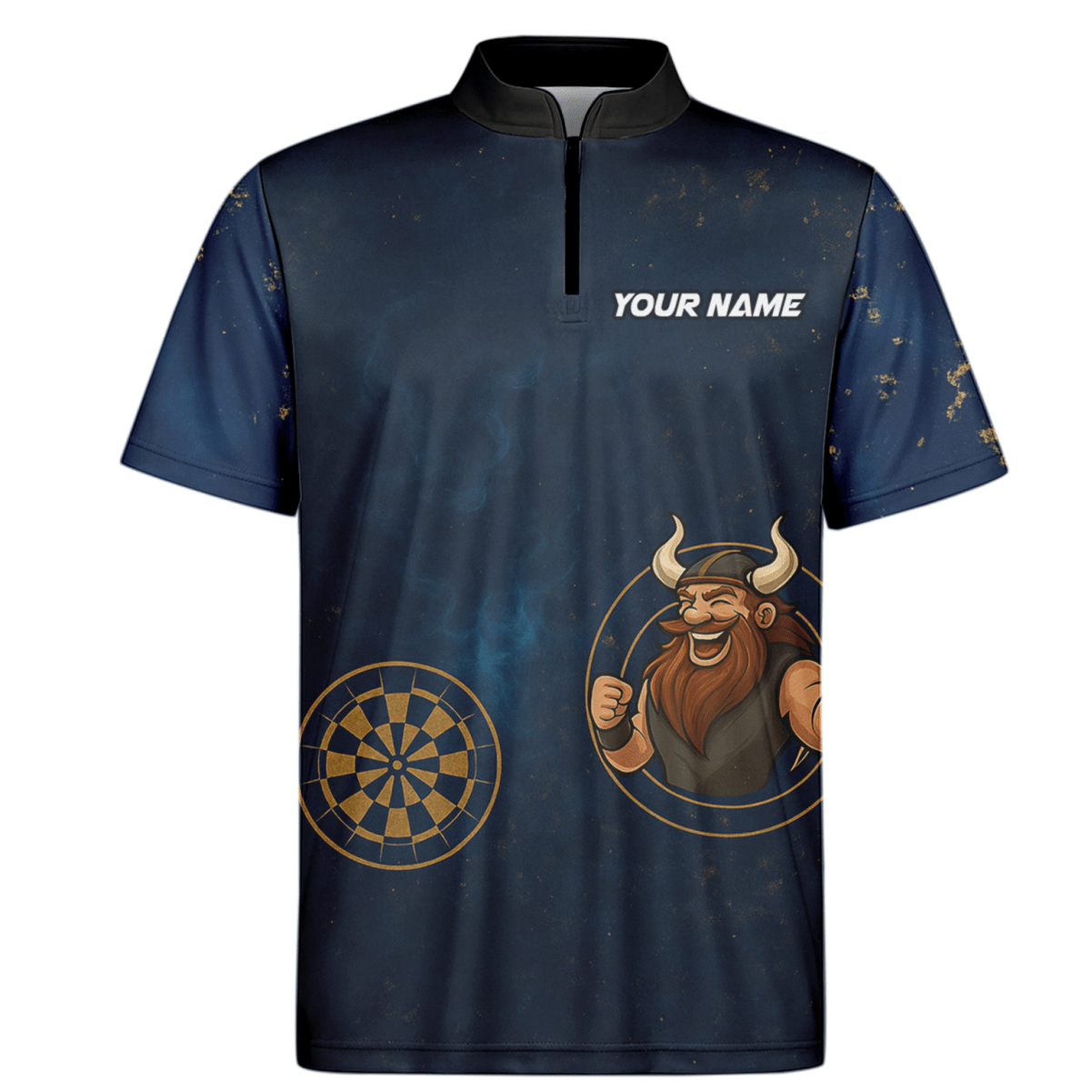 Herren Poloshirt Personalisiert mit Wikinger & Dart Motiv Marineblau D8734 - Outfitsuche