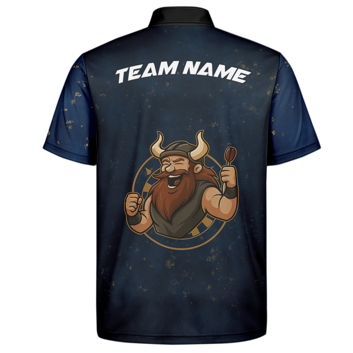 Herren Poloshirt Personalisiert mit Wikinger & Dart Motiv Marineblau D8734 - Outfitsuche