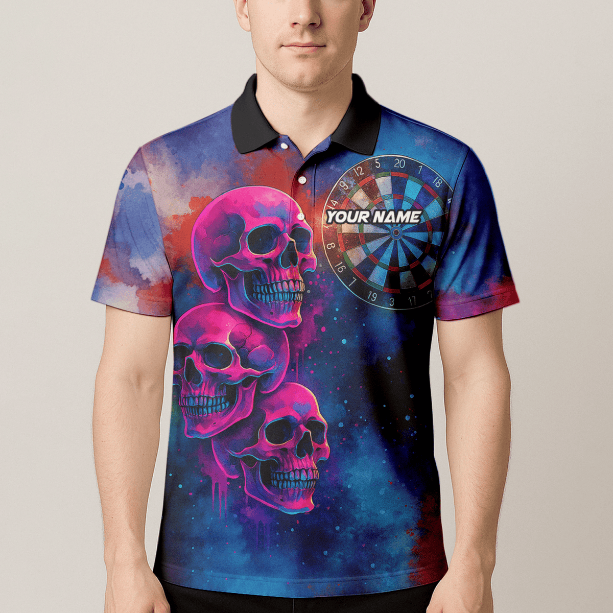 Herren Poloshirt Weiß – Personalisierbar mit dynamischem Wolfs - Flammen - Design Z8408 - Outfitsuche