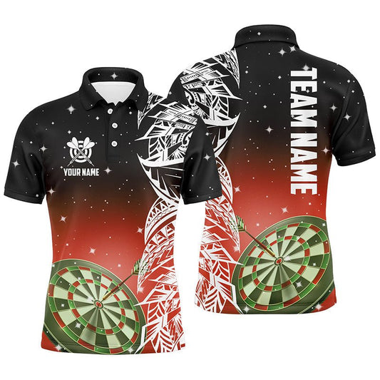 Herren Rotes 3D - Dartboard - Polo - Individuelles Dart - Liga - Shirt T1202 - Outfitsuche