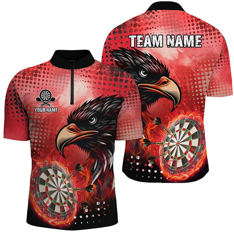 Herren Rotes Dartboard Feuer Adler Darts Team Trikot T1863 - Outfitsuche