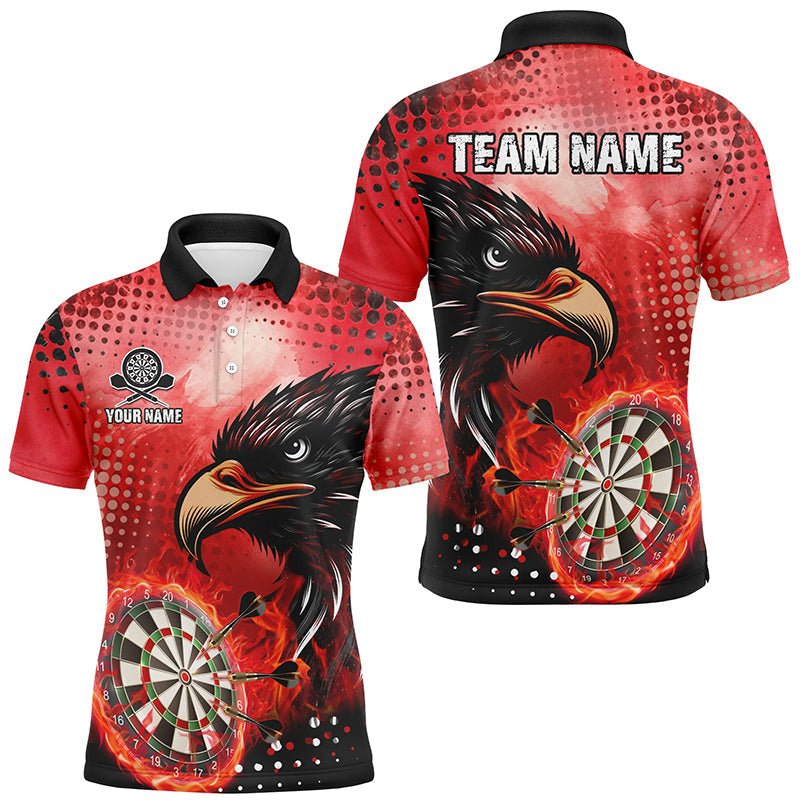 Herren Rotes Dartboard Feuer Adler Darts Team Trikot T1863 - Outfitsuche