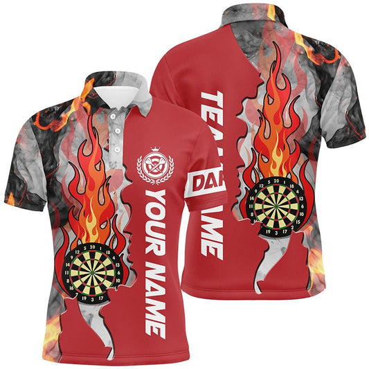 Herren Rotes Feuer Flamme Darts Polo Shirt T1307 - Outfitsuche