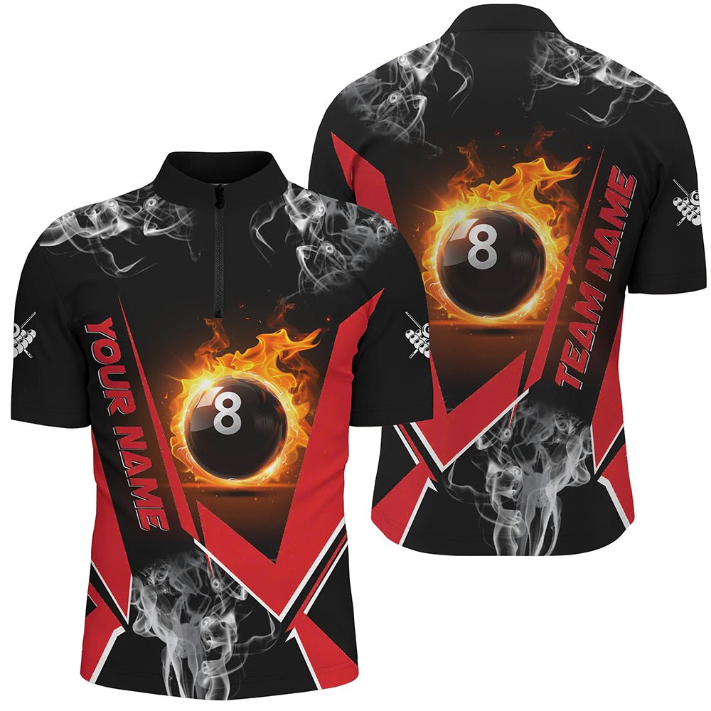 Herren Rotes Flammen 8 - Ball Billard - Trikot T1848 - Outfitsuche