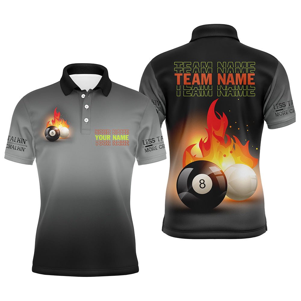 Herren Schwarz 3D s 8 - Ball Billard Polo - Shirt V0313 - Outfitsuche