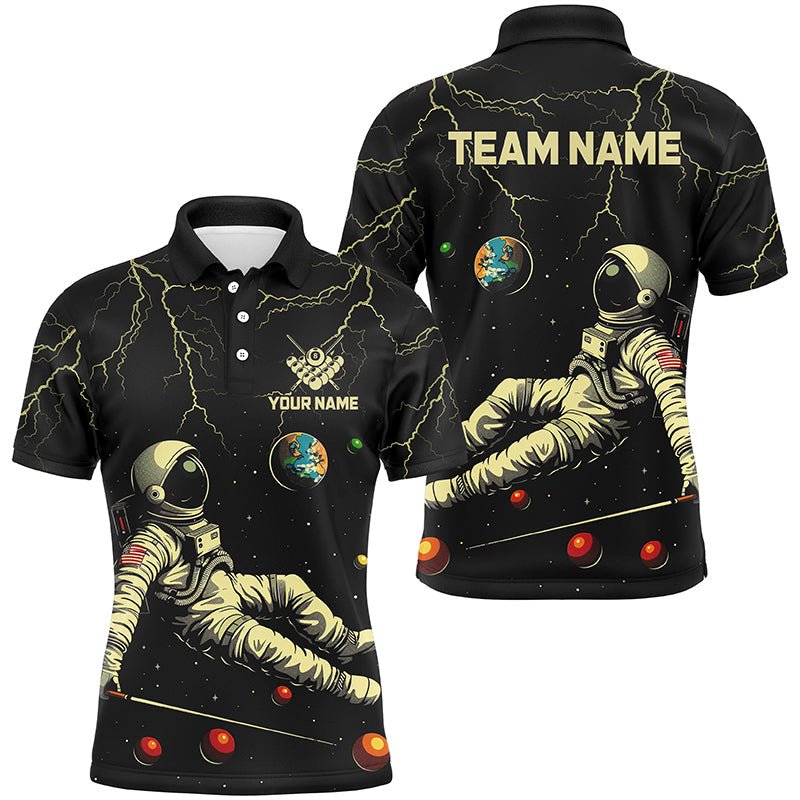 Herren Schwarz Astronauten Blitz Galaxie Billard Hemd T2029 - Outfitsuche