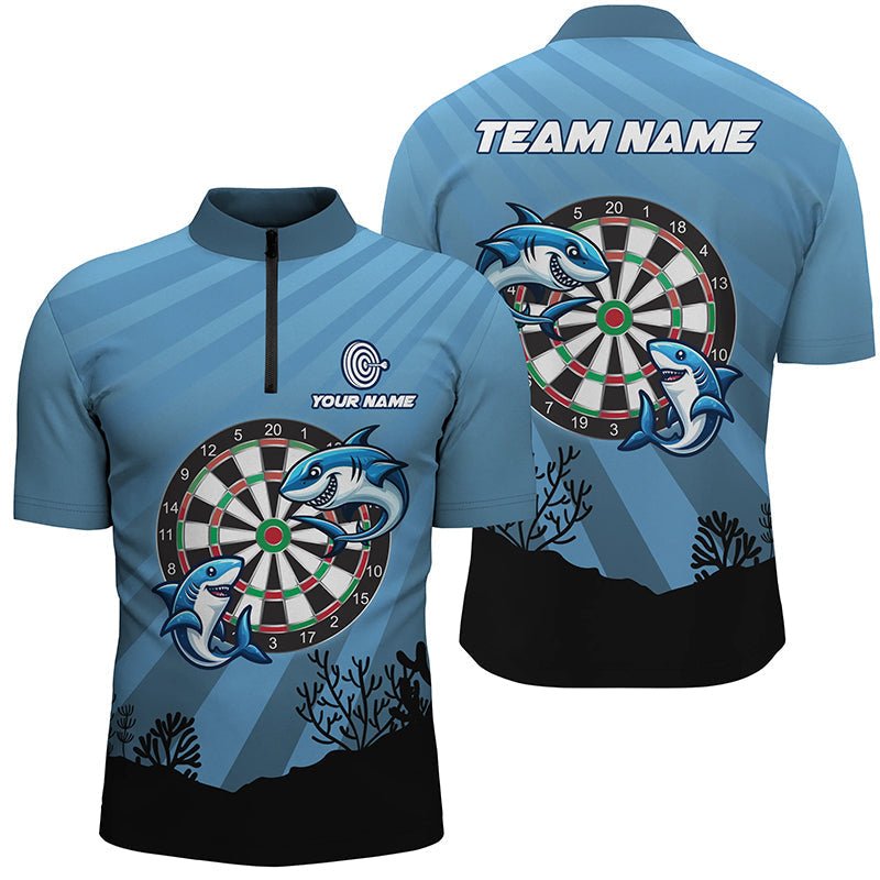 Herren Shark Dart Board Polo Shirt - Blaues individuelles Darts - Geschenk T1284 - Outfitsuche