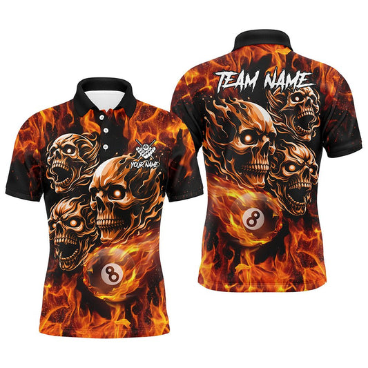 Herren Skull Billard Pool Shirt T2002 - Outfitsuche