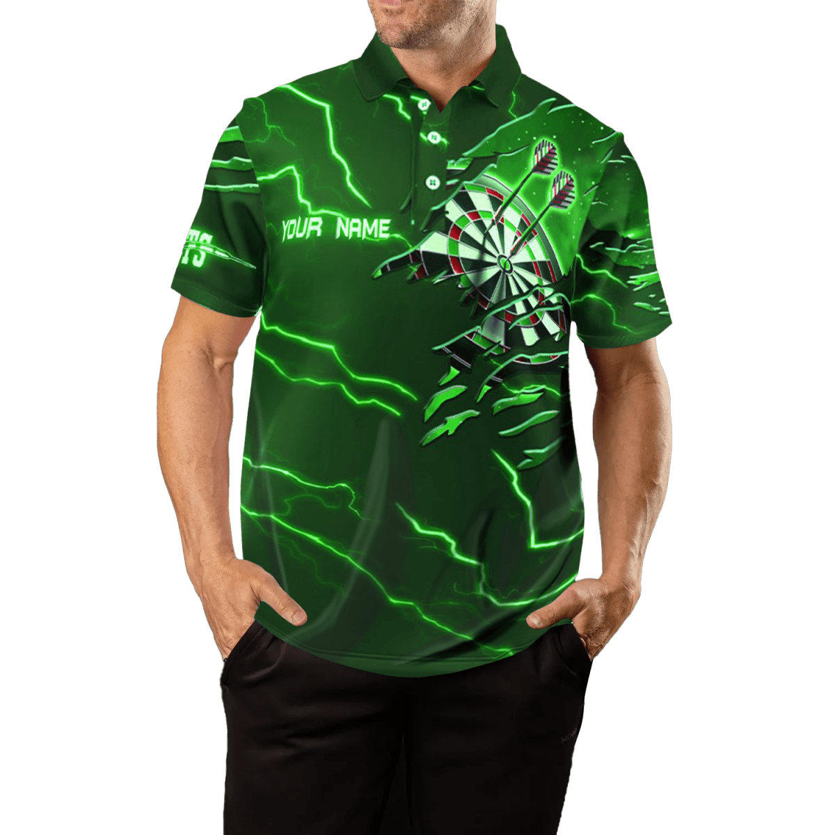 Herren Thunder Green Eagle Dart Poloshirts V1143 - Outfitsuche