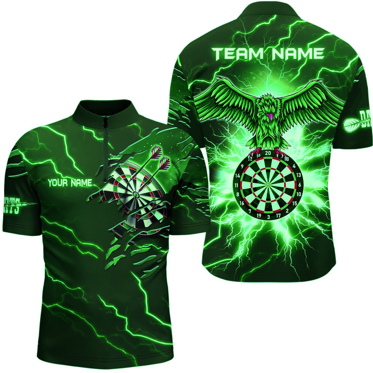 Herren Thunder Green Eagle Dart Poloshirts V1143 - Outfitsuche