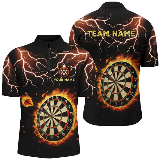 Herren Thunder Lightning Fire Darts Viertel - Zip Shirt T1469 - Outfitsuche