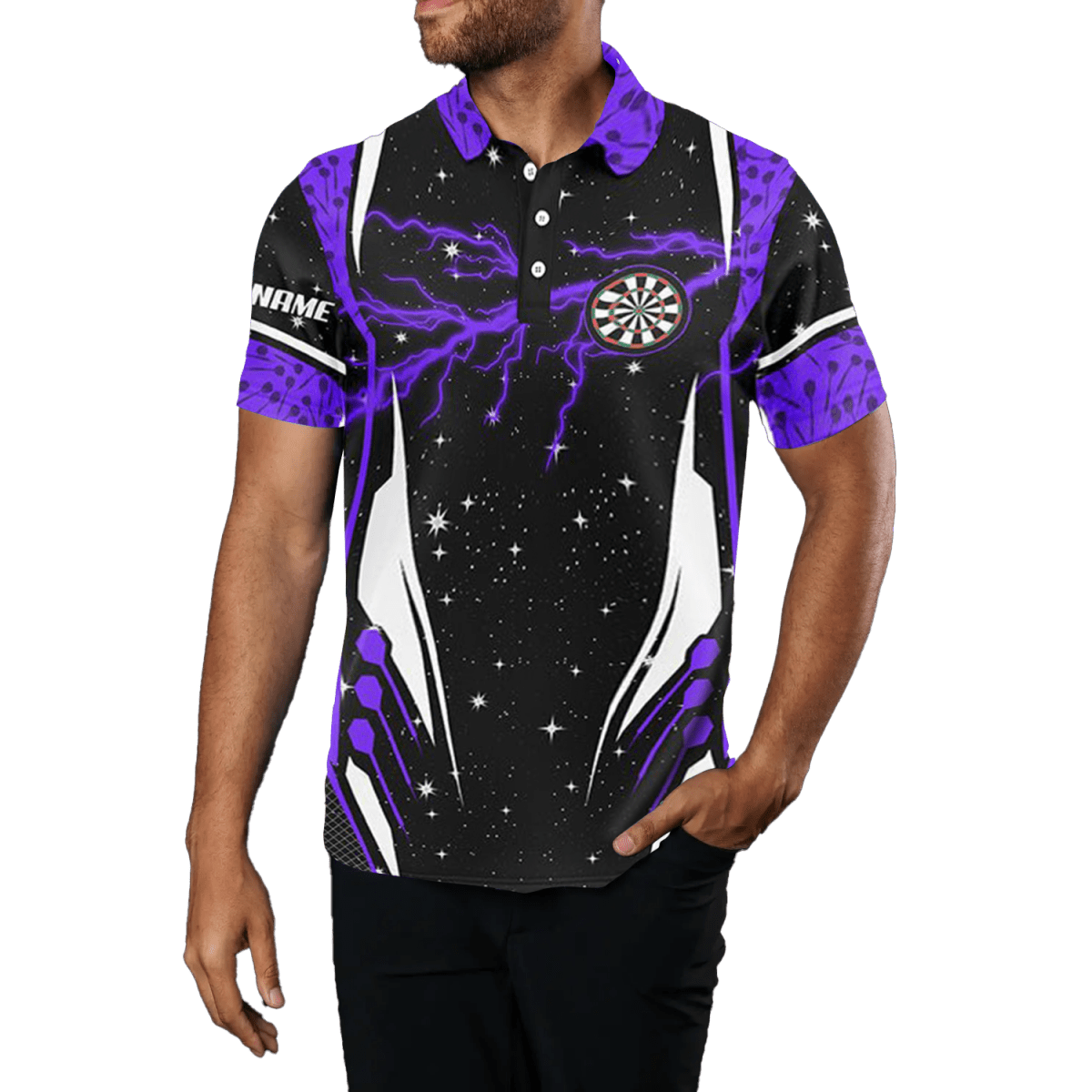 Herren Thunder Lightning Purple Dart Polo Trikot T1399 - Outfitsuche