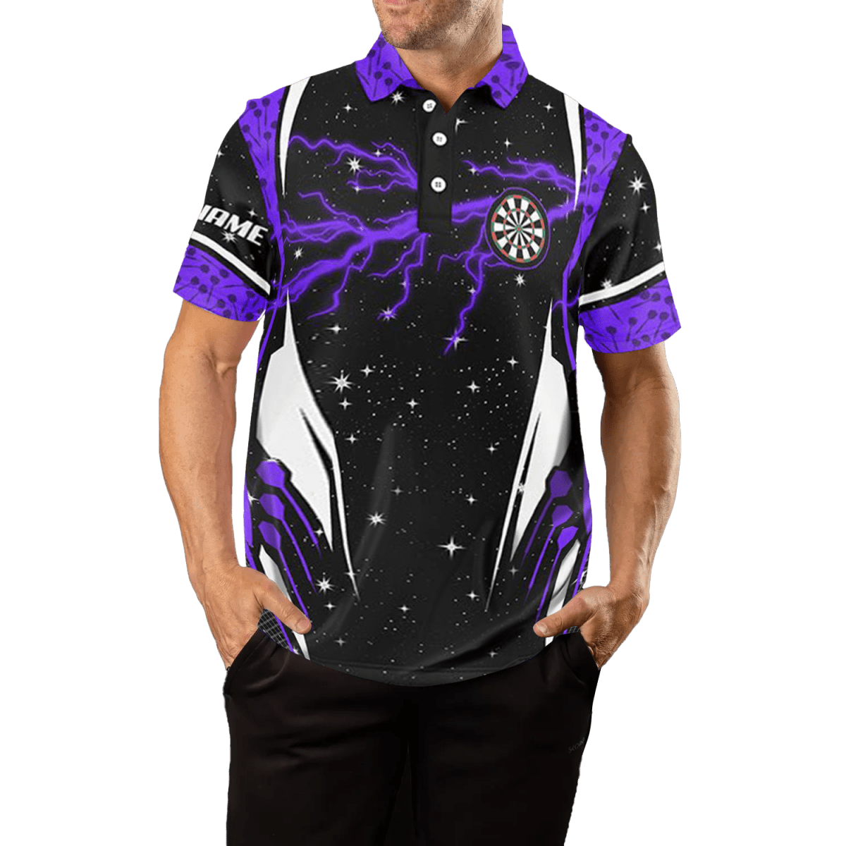 Herren Thunder Lightning Purple Dart Polo Trikot T1399 - Outfitsuche