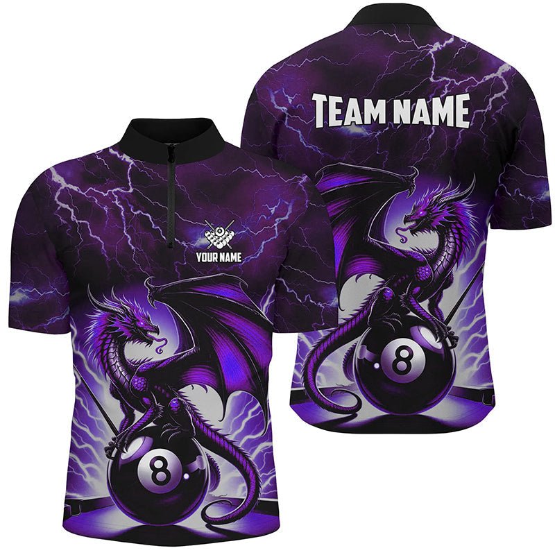 Herren Trikot Lila Blitz Thunder Drache mit 8 - Ball - Motiv T1758 - Outfitsuche