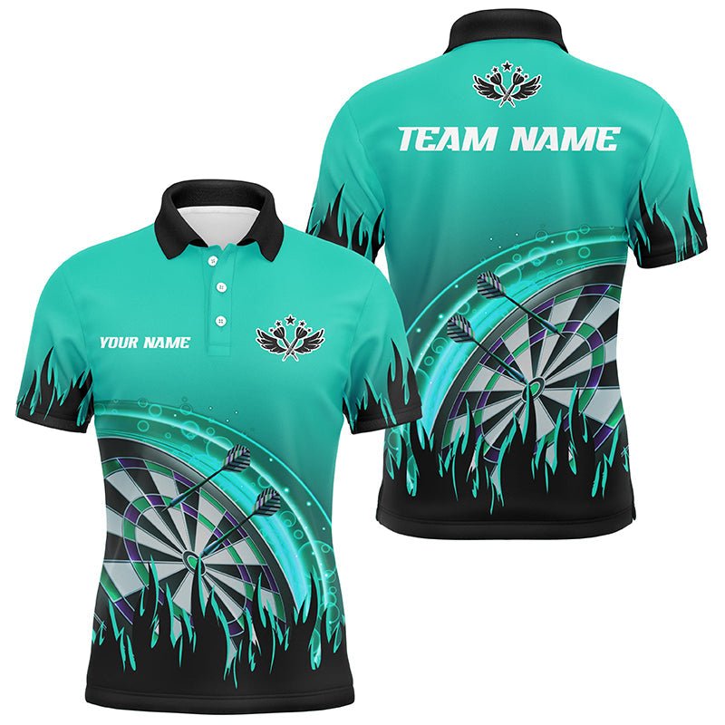 Herren Turquoise Darts Flame Polo Shirt T1520 - Outfitsuche