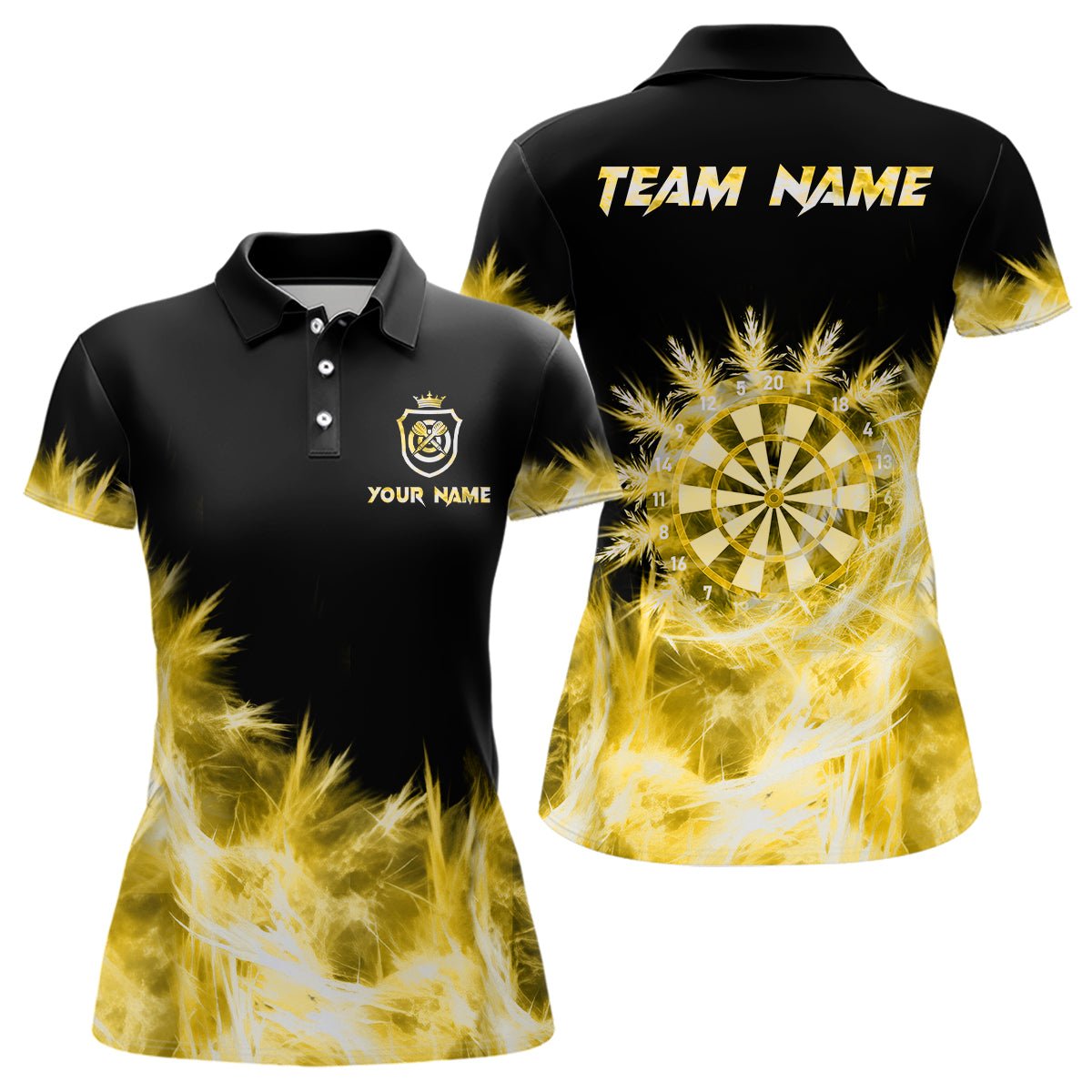 Icy Yellow Light Darts Polo Shirts - Individuelle Dart Shirts für Teams T3181 - Outfitsuche