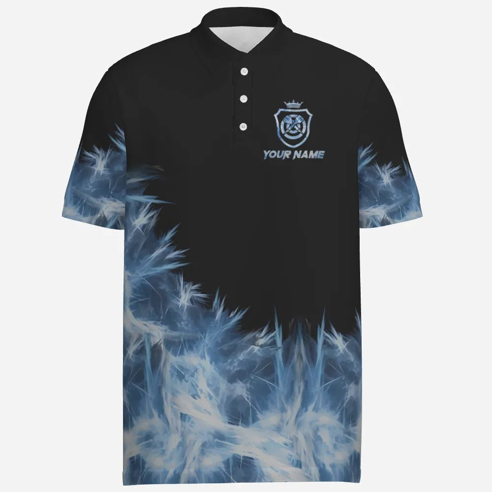 Individuell gestaltetes Herren Darts Polo Shirt in eisblauem Licht, maßgeschneidertes Darts Shirt für Männer, Darts Team Trikot g9322 - Outfitsuche