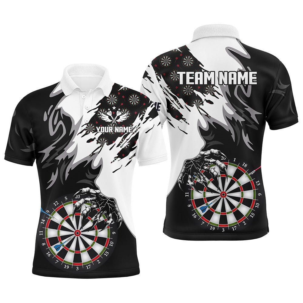 Individuelle Schwarze Weiße Darts Team Polo & 1/4 Zip Shirts für Männer T1550 - Outfitsuche