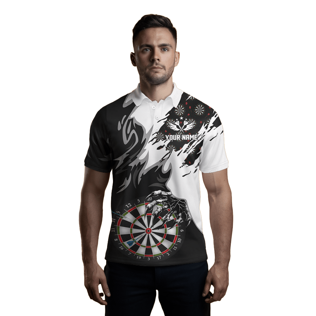 Individuelle Schwarze Weiße Darts Team Polo & 1/4 Zip Shirts Herren T1550 - Outfitsuche