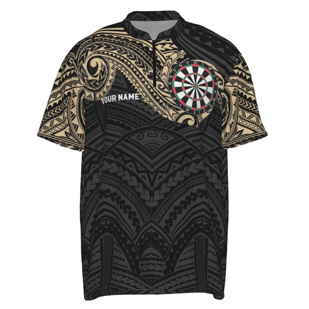 Individuelles Champion Tribal Darts 1/4 Zip Shirt, maßgeschneidertes Herren Darts Shirt, Dart Trikots E194 - Outfitsuche