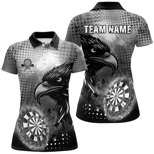 Individuelles Eagle Darts Damen Grau Team Shirt T1864 - Outfitsuche