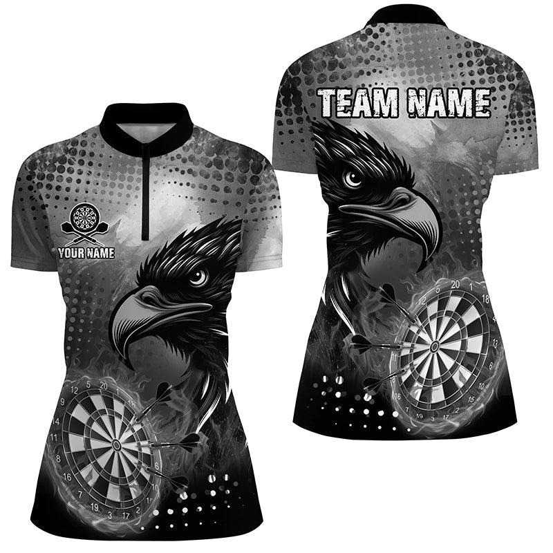 Individuelles Eagle Darts Damen Grau Team Shirt T1864 - Outfitsuche