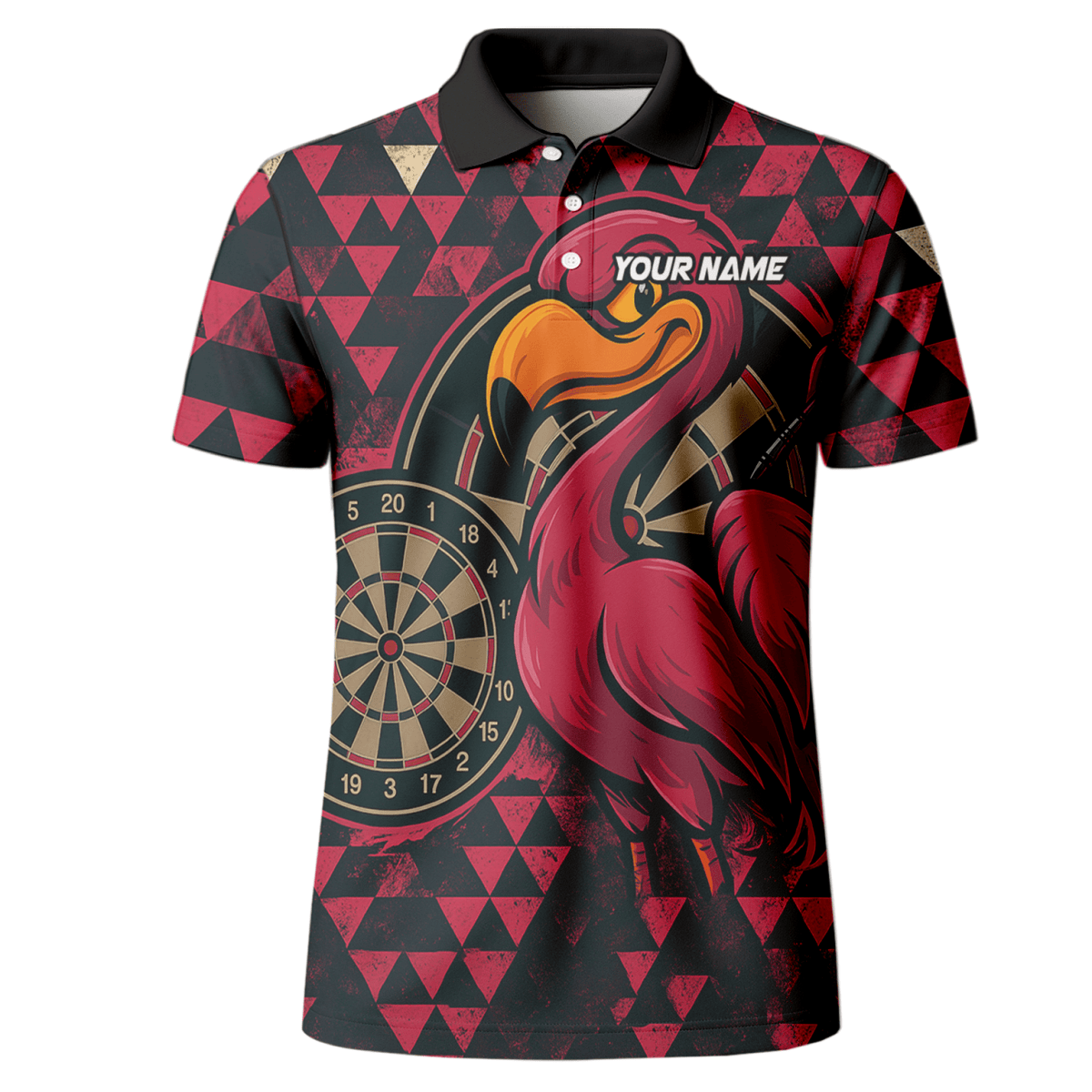 Individuelles Herren Dart - Poloshirt Schwarz mit Drachen - und Petrolflammen - Motiv Z1928 - Outfitsuche
