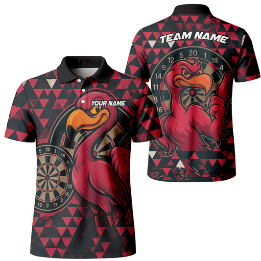 Individuelles Herren Dart - Poloshirt Schwarz mit Drachen - und Petrolflammen - Motiv Z1928 - Outfitsuche