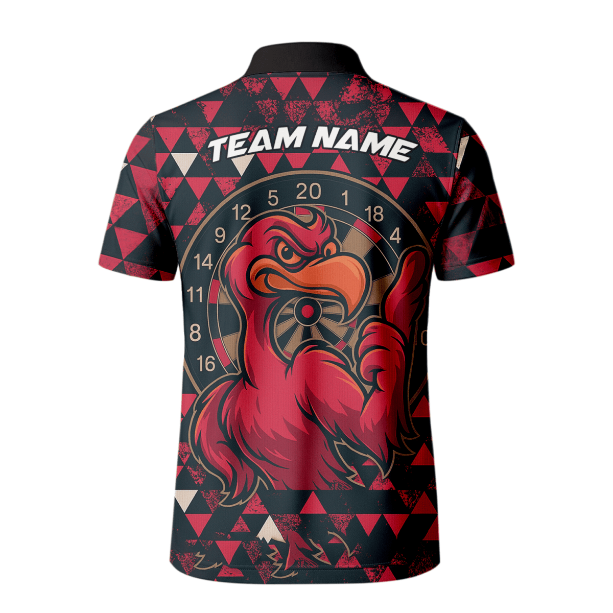 Individuelles Herren Dart - Poloshirt Schwarz mit Drachen - und Petrolflammen - Motiv Z1928 - Outfitsuche