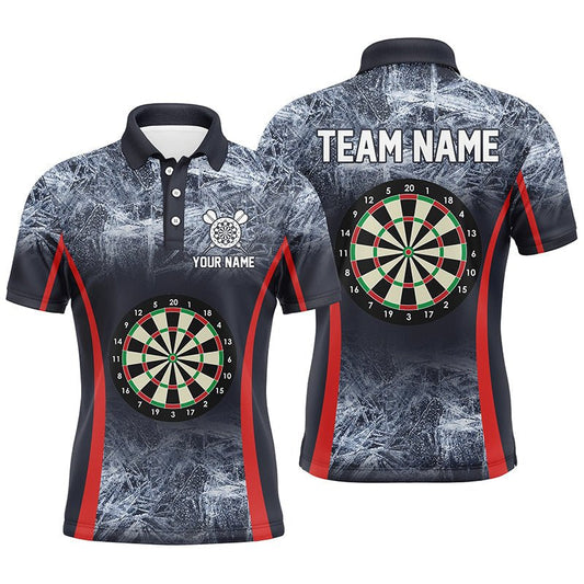 Individuelles Herren Darts Polo Shirt in Eisblau - Personalisiertes Darts Shirt für Männer - Darts Team Trikot L1358 - Outfitsuche