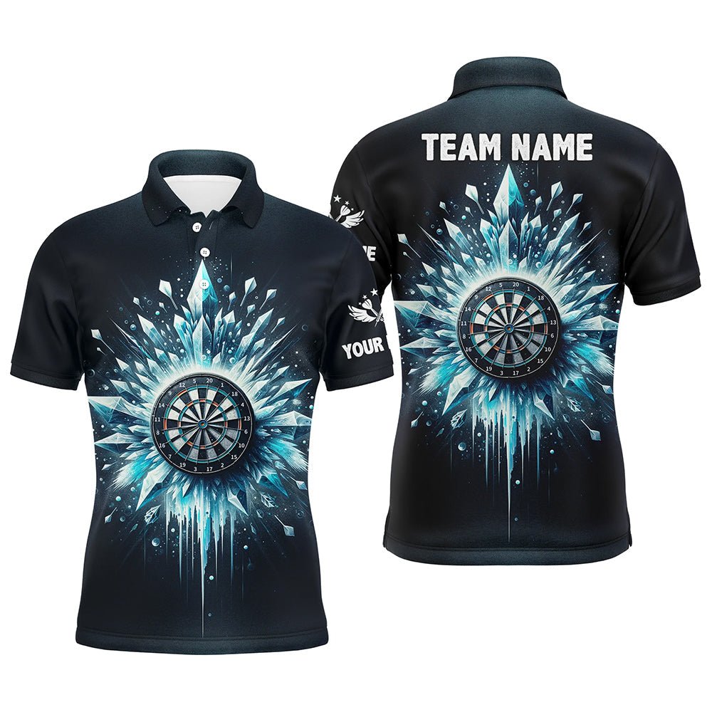 Individuelles Herren Darts Polo Shirt in Eisblau - Personalisiertes Darts Shirt für Männer - Darts Team Trikot L1362 - Outfitsuche