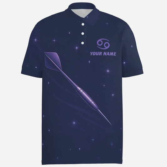 Krebs Kriegerin Dartshirt – Personalisiertes Sternzeichen - Trikot mit violettem Krebsdesign & Wunschname | Outfitsuche Deutschland D4021 - Outfitsuche