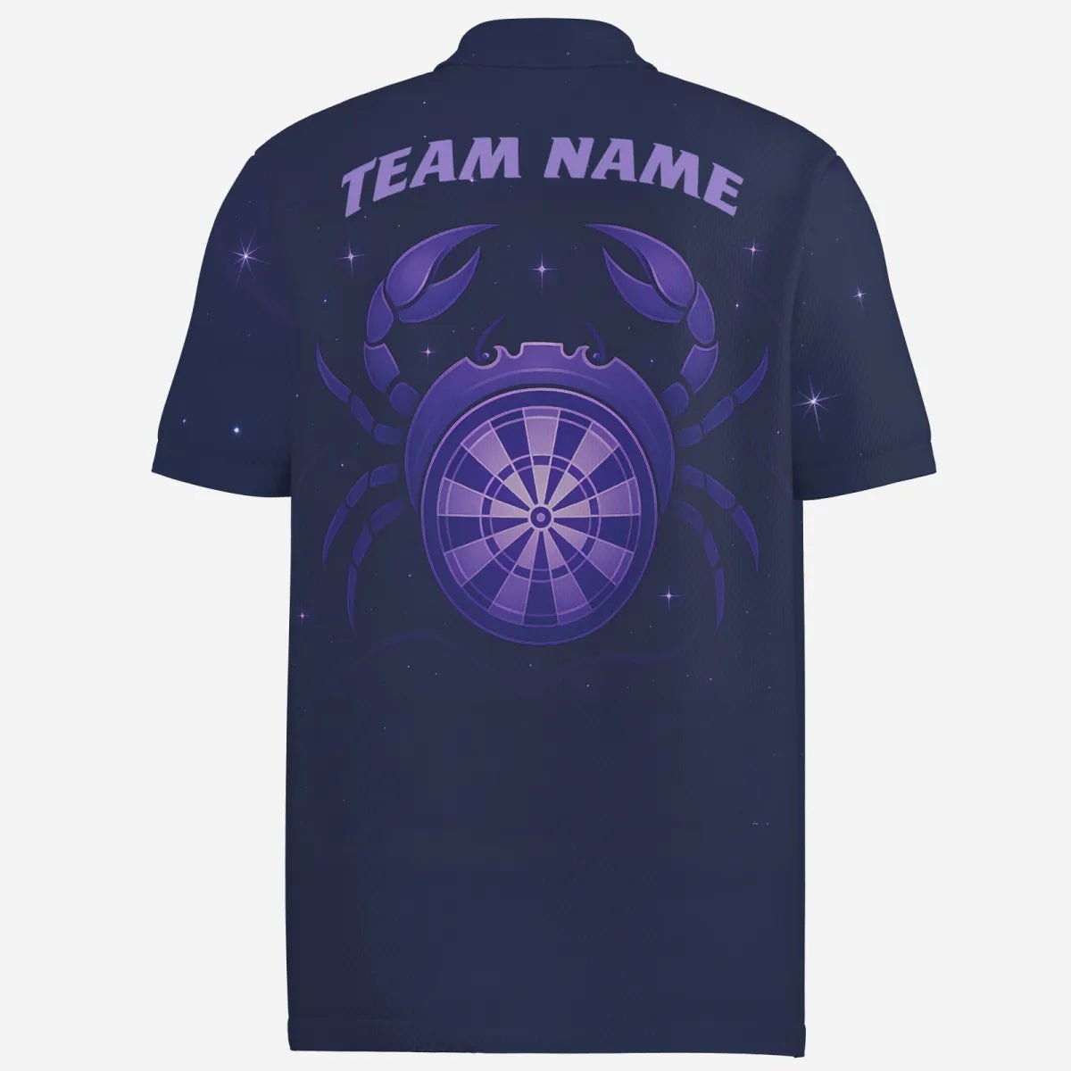 Krebs Kriegerin Dartshirt – Personalisiertes Sternzeichen - Trikot mit violettem Krebsdesign & Wunschname | Outfitsuche Deutschland D4021 - Outfitsuche