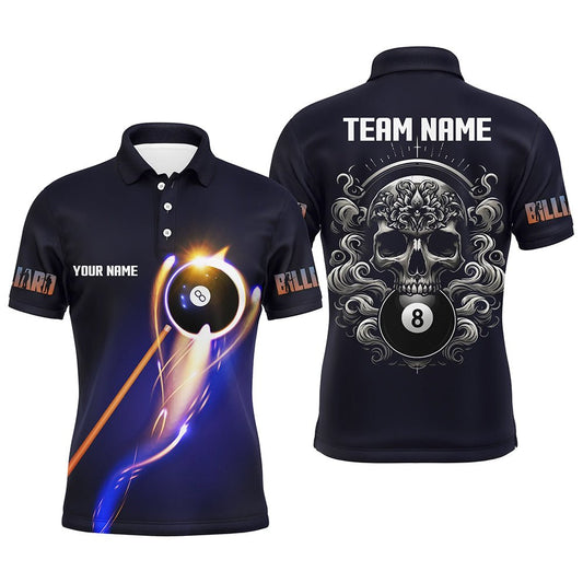 Leuchtende Skull Billardshirt für Herren T2061 - Outfitsuche