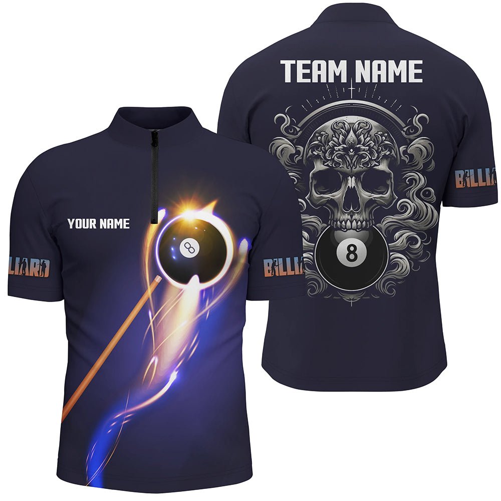 Leuchtende Skull Billardshirt für Herren T2061 - Outfitsuche