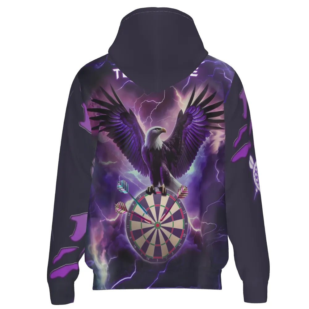 Lila Blitzadler Darts Kapuzenpullover – Stylisch und Bequem für Dartfans L1453 - Outfitsuche