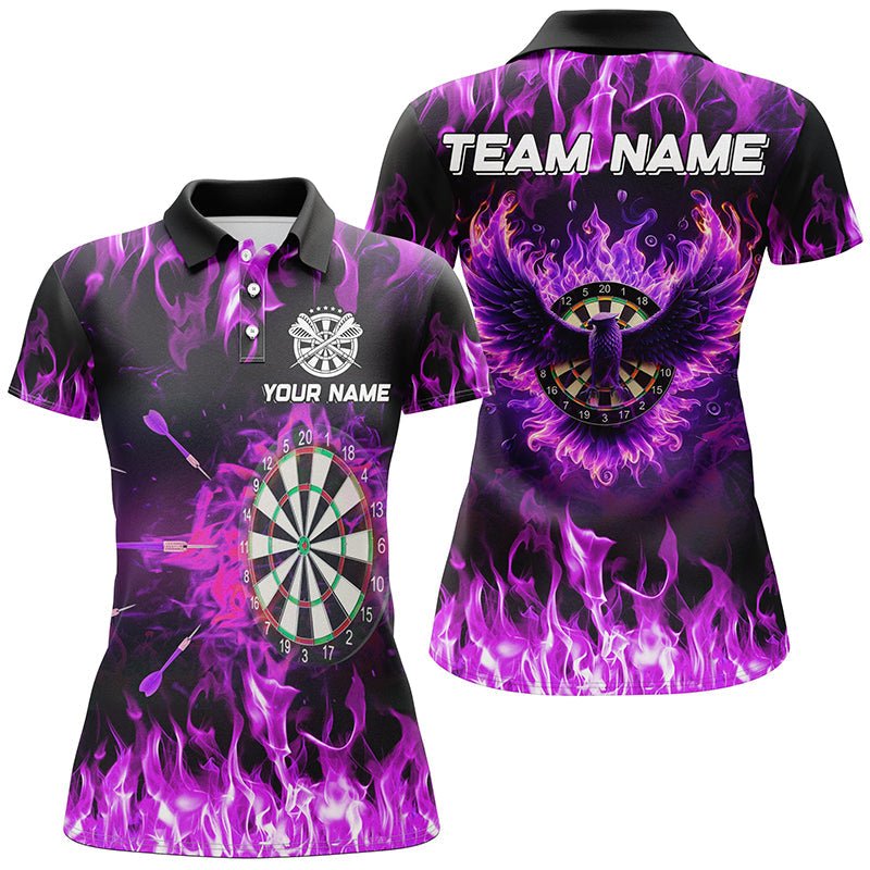 Lila Flammenadler Dart Frauen Custom Team Trikot T1646 - Outfitsuche